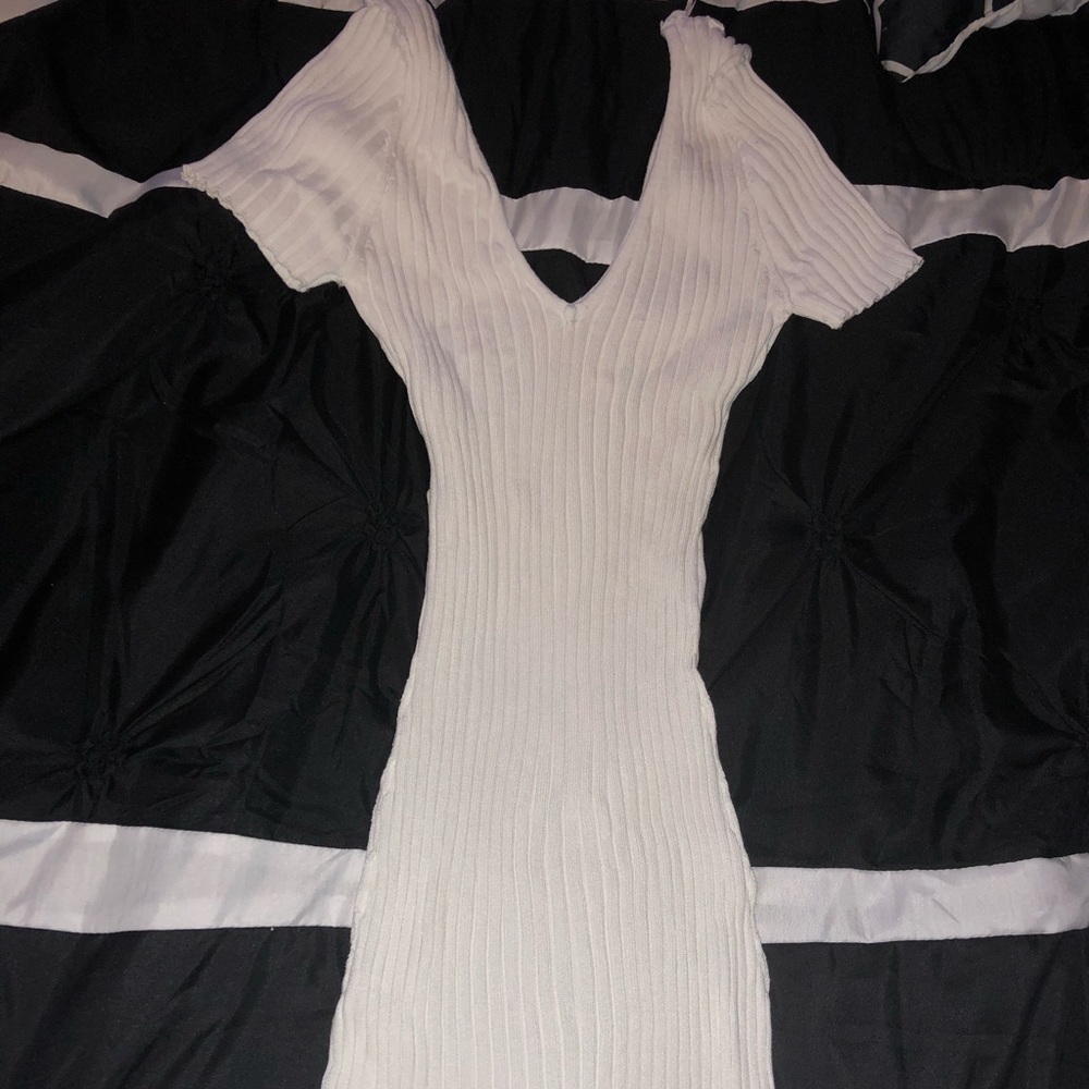 White midi dress